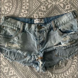 One Teaspoon “No. 2’s” Cutoff Denim Shorts